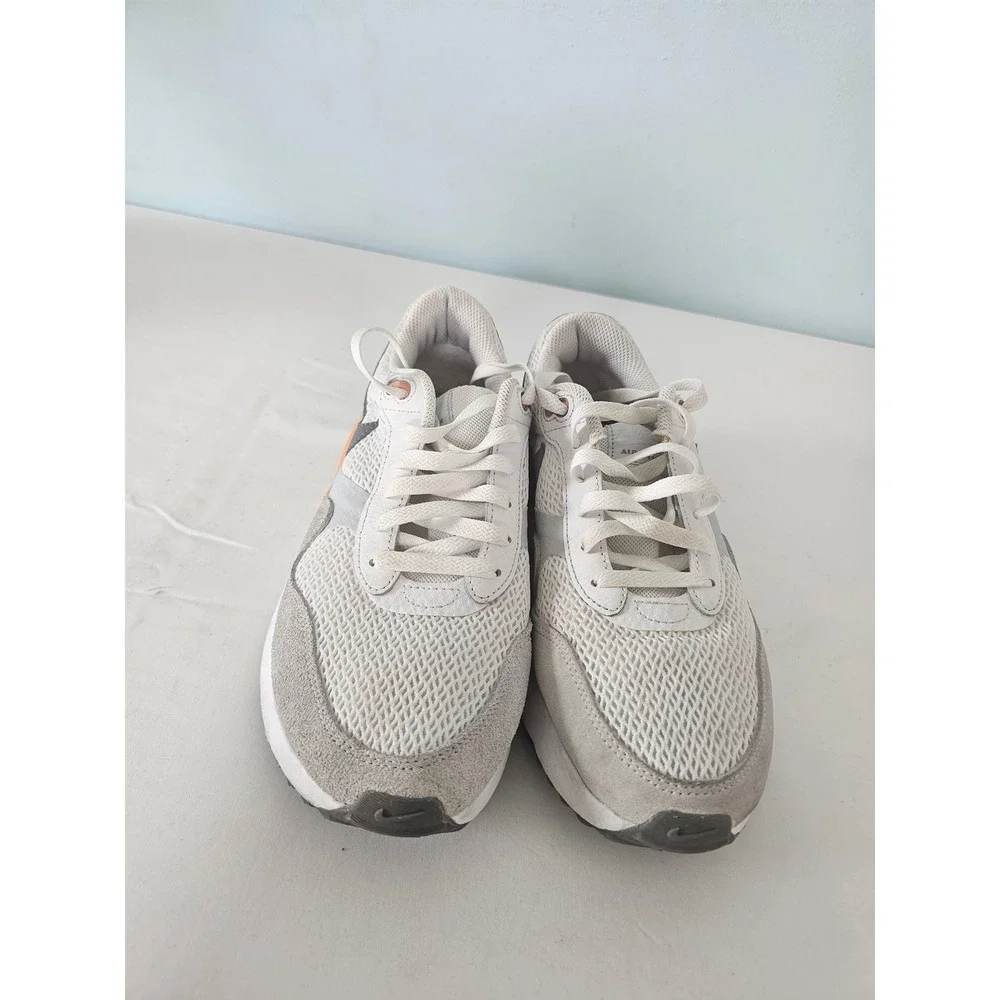 Athleisure Nike Air Max SYSTM Sneaker Womens 9 White Orange DM9538-102 Mesh